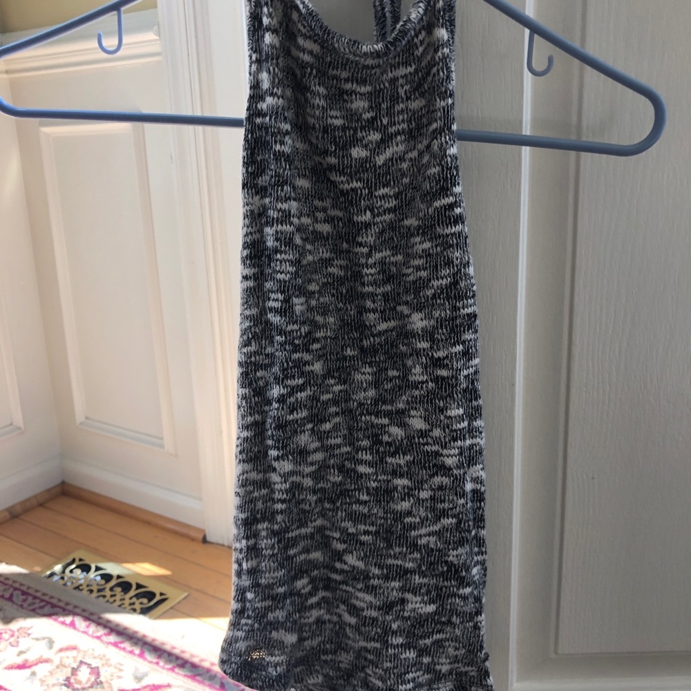 High neck tied tank